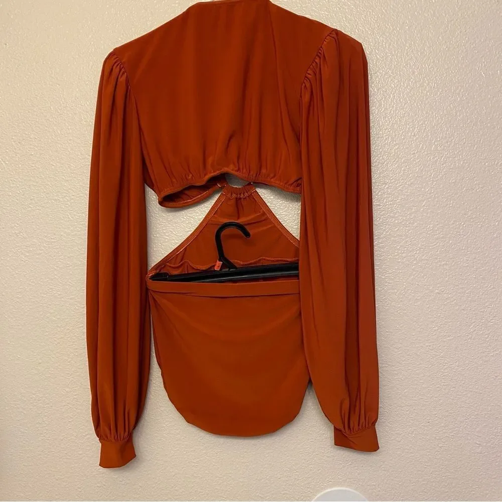 Kelle dance costume jazz contemporary Orange copper jersey stretch poet MA
